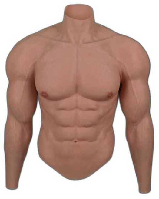 근육 슈트 실리콘 가짜 몸짱 코스튬 변장 복근옷 머슬, 1개, 기린암 라지 사이즈 2호 컬러