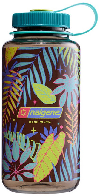 NALGENE 1000cc寬嘴水壺 適合戶外露營登山運動, 蕨類, 1個, 1L