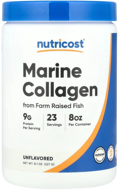 Nutricost 농장에서 재배한 생선으로 만든 해양 콜라겐 무맛 227g(8.1oz) Nutricost (뉴트리코스트), Nutricost, 농장에서 재배한 생선으로 만든 해양, 1개, 227g - 쿠팡