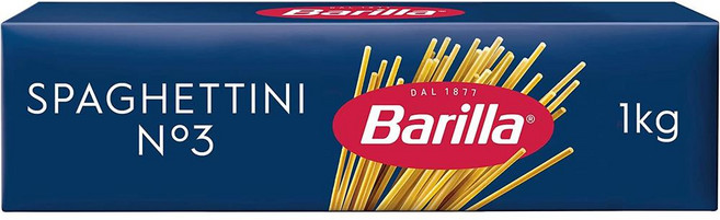 독일 바릴라 Barilla Spaghettini n.3 알 덴테 듀럼밀 스파게티니 파스타, 4개, 1kg