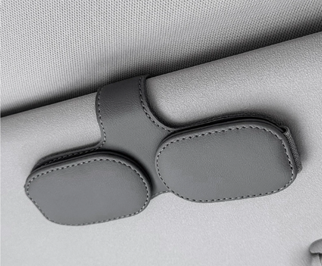 와이유 차량용 선바이저 클립 선글라스 보관, 회색, 1개