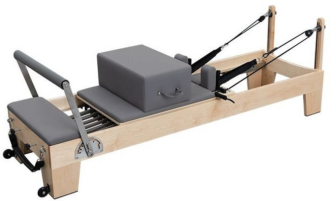 필라테스 전용기구 리포머 코어베드 기구 홈 체어 필라테스운동기구 필라테스리포머, 1개, 고무나무 그레이 / PU 가죽