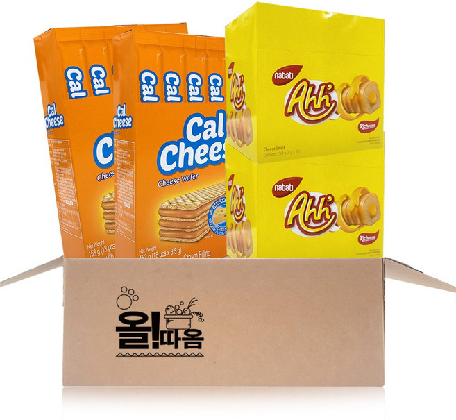치즈스낵 기획세트(칼치즈웨이퍼 153g 2 +리치즈아하 160g 2), 1개