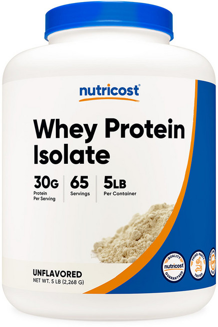 뉴트리코스트 WPI 웨이프로틴 아이솔레이트 맛있는 단백질 보충제 2268g 무맛 1개