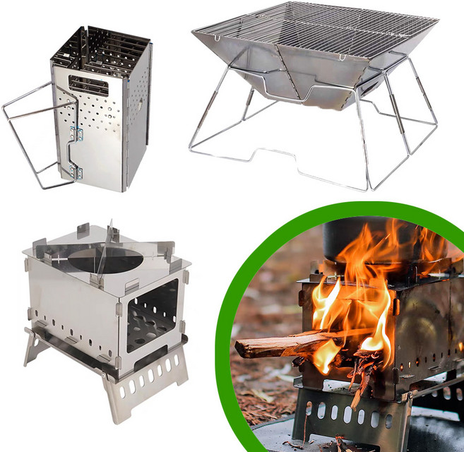 토니캠핑 장작난로 야외 차콜 사각 미니 캠핑화로 토니캠핑 그릴 캠핑화로대 바베큐 화로 우드스토브 화로대 구이 숯불, G20, 1개