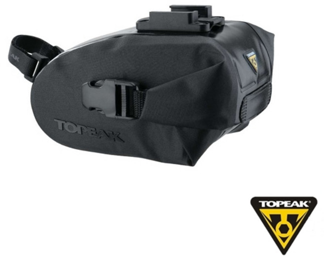 토픽 웨지 드라이백 QC 자전거 안장가방, 블랙, 1개
