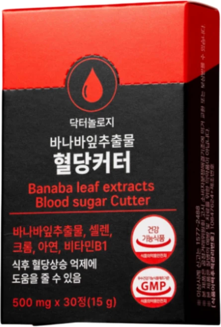 닥터놀로지 혈당커터 30정 바나바잎추출물, 1개 - 쿠팡