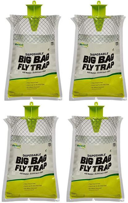 RESCUE! Big BAG 백 플라이 트랩 - 일회용 야외용 통 4개 142196, 1개