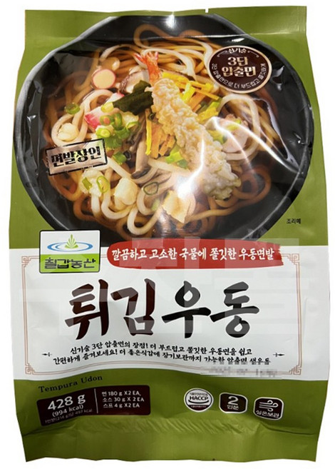 칠갑농산 튀김우동, 1개, 428g