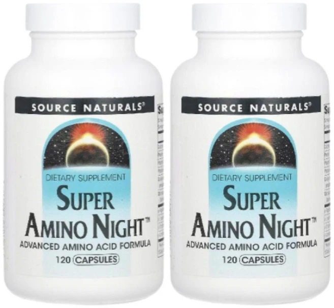 소스네추럴스 슈퍼 아미노 나이트 캡슐 120정 2병세트, 2개 - 쿠팡