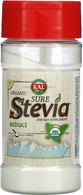 KAL 순수 스테비아 유기농 추출물 1.3 oz (38 g) 1팩, 1개