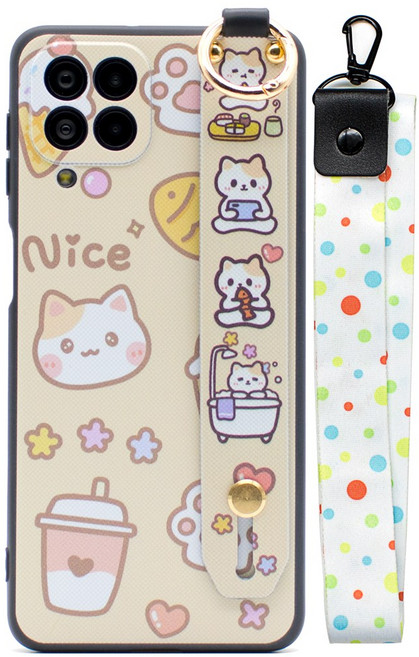 폰플리 핑거스트랩 도트 목걸이 휴대폰 케이스