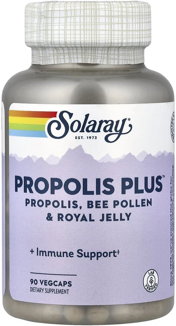 새해 첫좋은선물 Solaray 프로폴리스 플러스 프로폴리스 벌꽃가루 & 로열젤리 베지 캡슐 90정 제대로 할인합니다, Solaray프로폴리스플러스프로폴리스벌꽃가루로열젤리베지, 1개 - 쿠팡