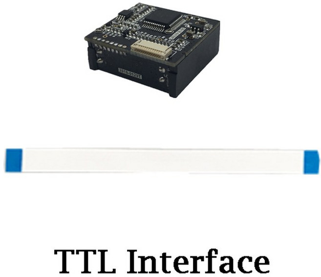 미니 임베디드 바코드 리더 스캐너 모듈 엔진 키오스크 장비 자동 USB TTL RS232 인터페이스가있는 1D CCD, TTL Interface, 1개