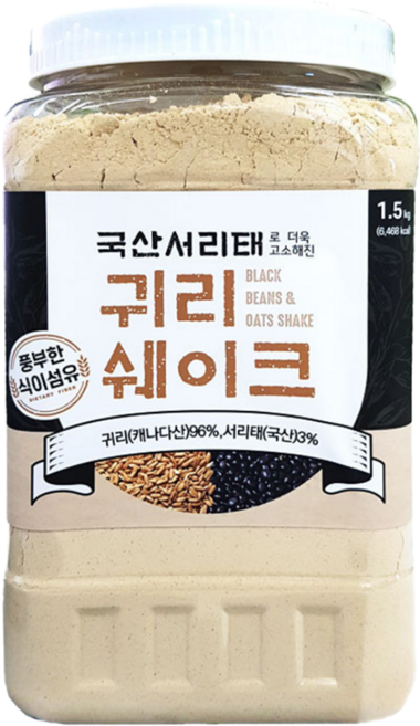 태광선식 국산서리태로 더욱 고소해진 귀리쉐이크, 1.5kg, 1개