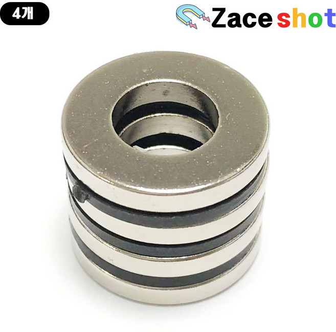 네오디움 링자석 NR 외경20mm x 내경 10mm x 두께 3mm [제이스샷], D20*d10*3T, 4개