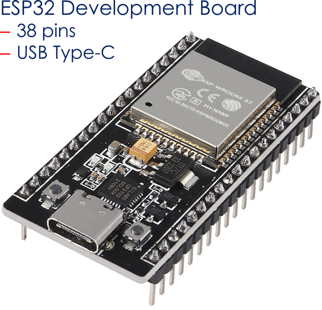 ESP32 Development Board ESP32S ESP-WROOM-32 38Pins USB Type-C, Without Breakout Board, 1개