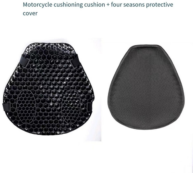 1pc 쿠션 + 보호 커버 벌 3D 여름 단열 오토바이 젤, 01 B
