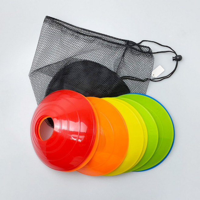 축구 훈련콘 접시콘10개+보관가방, 1세트, 접시콘(레인보우) 10개+가방1개