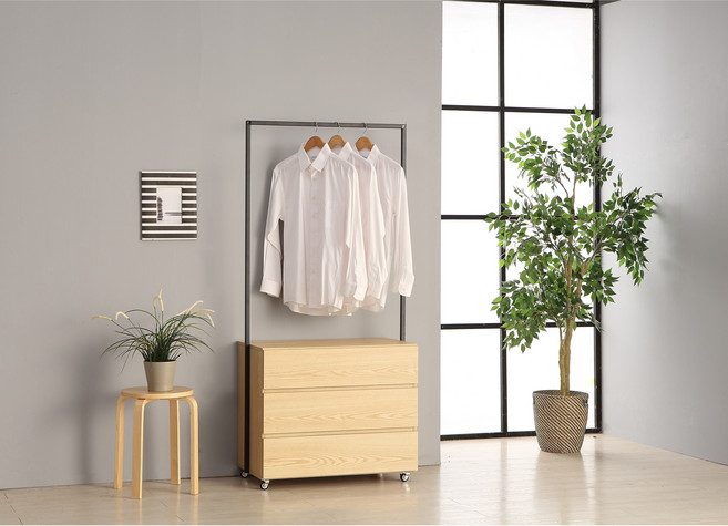 [투채퍼니처] 소피아 600 4단 행거 아일랜드 서랍장, 쿠이바엘모