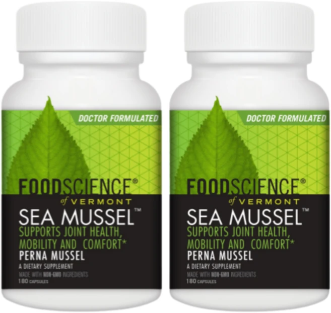 FoodScience of Vermont Green Lipped Sea Mussel 푸드사이언스 오브 버몬트 초록 입 바다 홍합 180캡슐 2팩, 2개, 180정 - 쿠팡