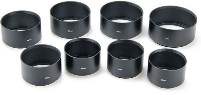 긴금속 렌즈 후드 캐논 니콘 소니 올림푸스 후지필름 카메라 렌즈용 40.5mm 46mm 52mm 77mm, 01 1 PCS, 6) 77mm - 1 PCS, 1개