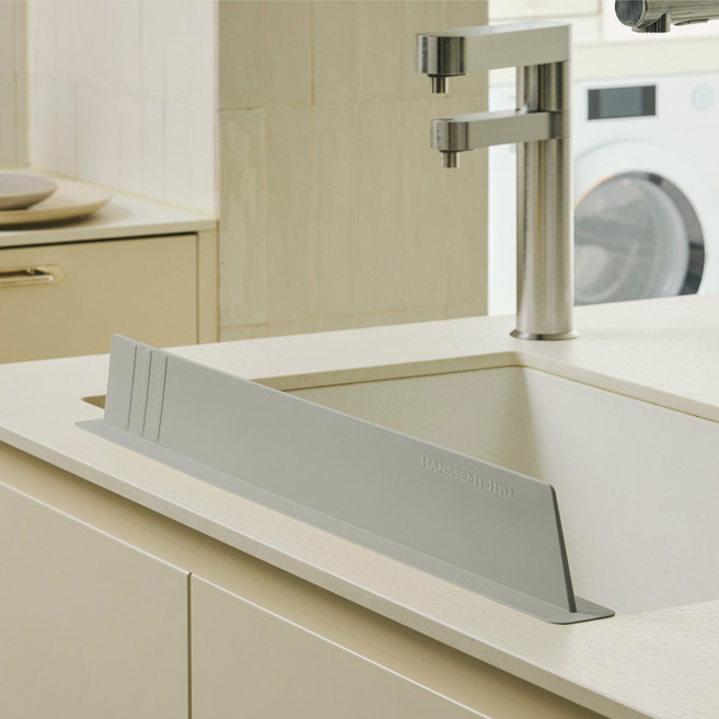 HANSSEM 올데이 실리콘 싱크대 설거지 와이드 물막이 61.5cm, 1개, 그레이