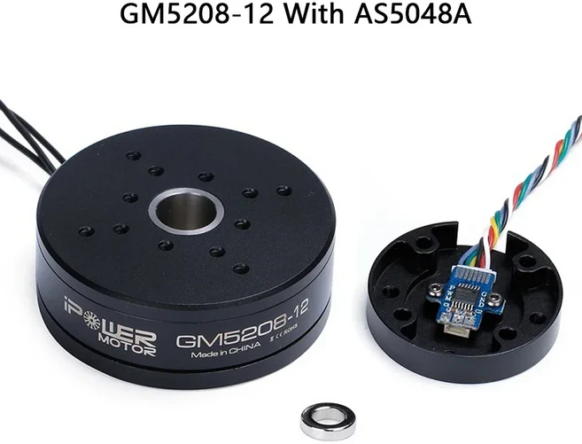 IFlight IPower GM5208-12 중공축 브러시리스 짐벌 모터 (AS5048A 엔코더 포함) DSLR / 캐논 5D2/5D3 카메, 01 GM5208-12 W AS5048A