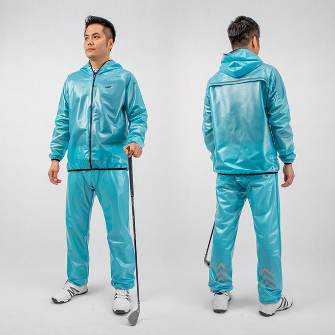 couyor 초경량 우비 세트 아웃도어 골프 우비 레인 팬츠 등산용비옷 아웃도어우비 경량우비, 블루