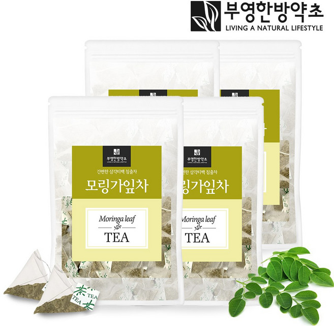부영한방약초 허브차 모링가잎 50 티백 허브티 차, 100개입, 25개입, 1g, 4개