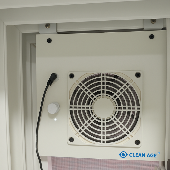 클린에이지 AC120Z-V2 욕실환풍기 창문고정형 누구나 손쉽게 5분설치 화장실 욕실 주방 다용도실 창문형 환풍기 쉬운설치