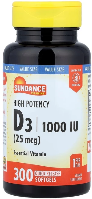 아이허브 고효능 D3 25mcg(1000IU) 빠른 방출 소프트젤 300정, SDE10306, 1개 - 쿠팡