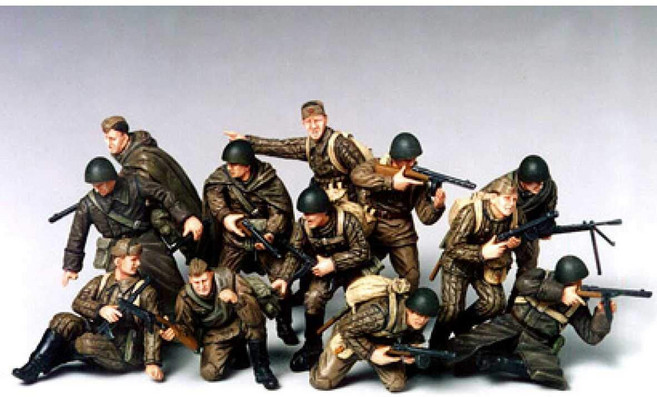 135 NO.207 35207 타미야 밀리터리 미니어처 시리즈 소련 육군 보병 진격 세트, 1개