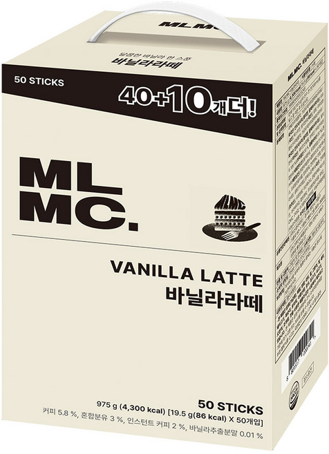 MLMC 바닐라 라떼 스틱, 1개, 50개입, 19.5g