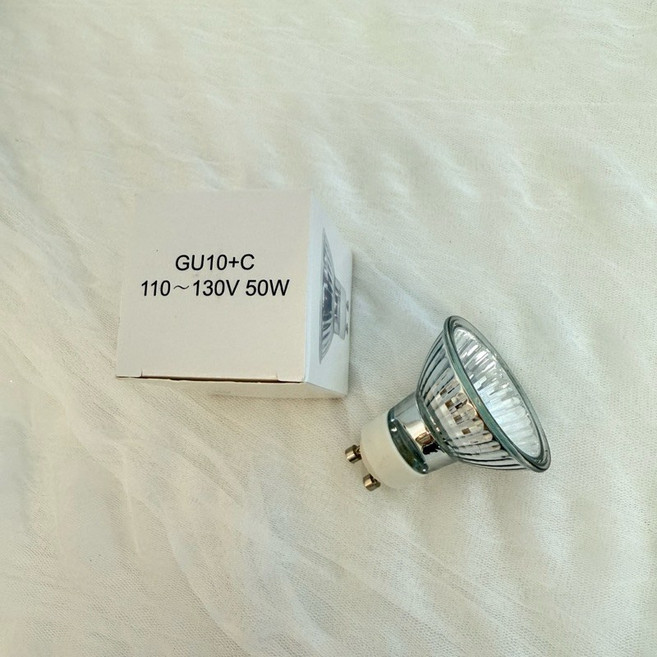 GU10鹵素燈泡 110-130V 50W 適用蠟燭暖燈 單顆裝, 燈泡, 1個