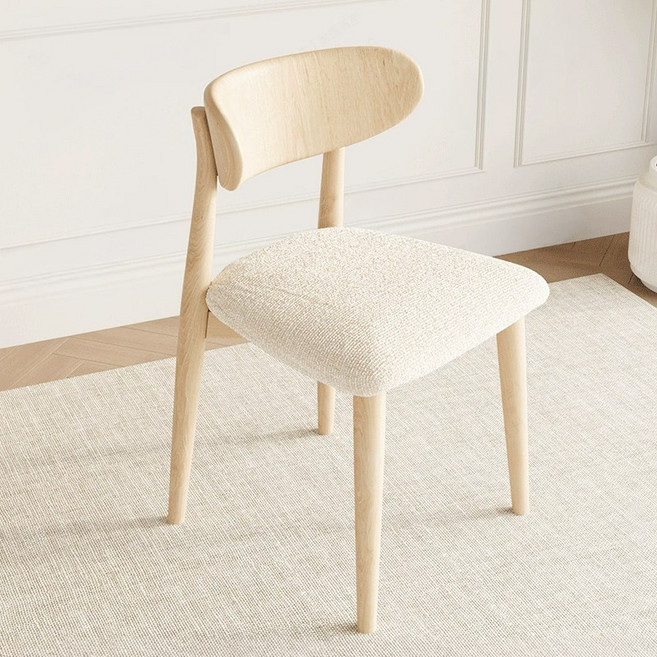 케이트가든 부클 의자 스판 커버 의자덮개 리폼 좌판 커버, 1개, 아이보리