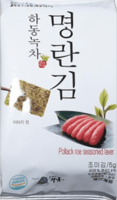 하동 녹차 명란김 24봉 바삭 도시락 조미 맛 김, 24봉 선물세트, 1세트