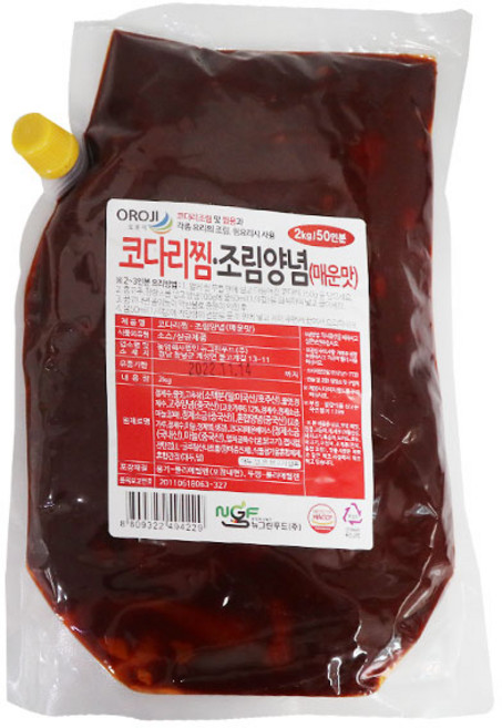 뉴그린 코다리찜 조림양념 매운맛2kg 6개 1박스, 2kg