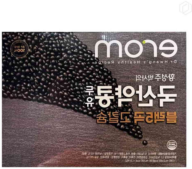 [하루셀렉] 검은콩음료 팩두유 이롬 국산 약콩 두유 190ml x 24