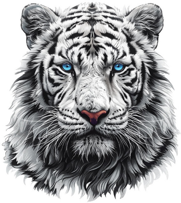 백호 스티커 자동차데칼 호랑이대형스티커 바이크 화물차 스티커 차량용 스티커, 소형, 1개, A-1