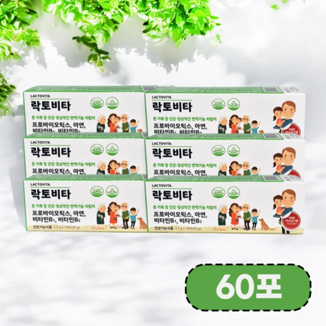 락토비타 어린이유산균 장건강 프로바이오틱스 유산균 면역 영양제 60포, 2.5g, 60개 - 쿠팡