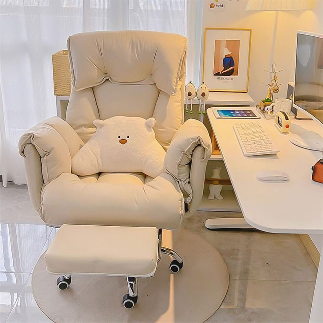 New World 침대형 리클라이너 사무실 게이밍의자 PC방 컴퓨터의자 중역 사무실 의자 821, 1개, 흰색