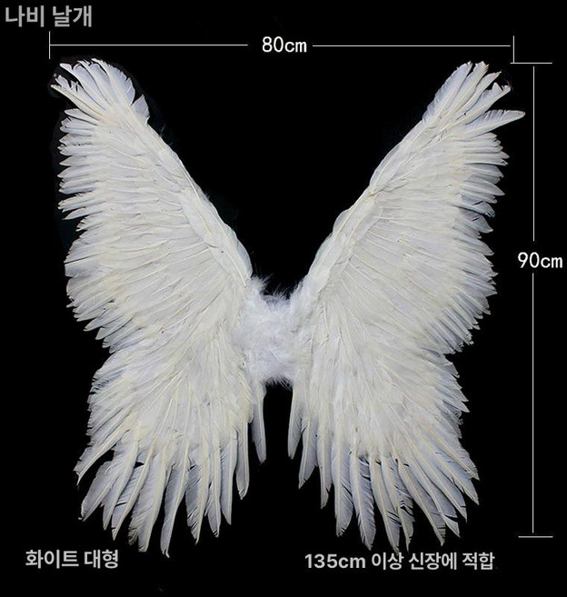 천사 악마 날개 코스프레 코스튬 공연 소품 무대 제품, 4.흰색 대형 80x90cm