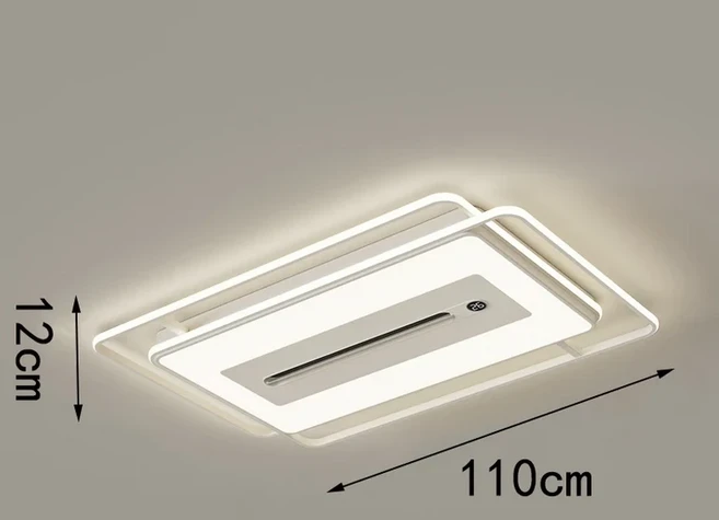 침실용 접이식 천장 선풍기가 있는 북유럽 모던 펜던트 조명 거실 조명용 LED 및 제어 기능, 01 white length 110cm, 01 110 240V용