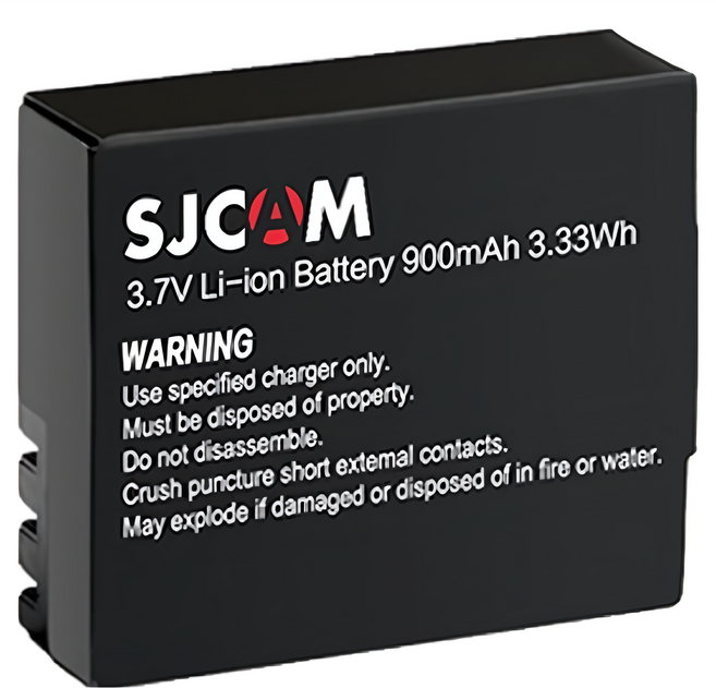 運動相機電池 900mAh 備用電池 適用於 SJ4000/SJ5000 SJCAM SJ4000/SJ5000系列 原廠專用電池, 1個, SJCAM  SJ4000/SJ5000系列 原廠專用電池