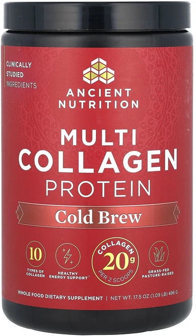 Ancient Nutrition 멀티 콜라겐 프로틴 콜드 브루 496g(1.09lbs), AncientNutrition멀티콜라겐프로틴콜드브루49, 496g, 1개 - 쿠팡