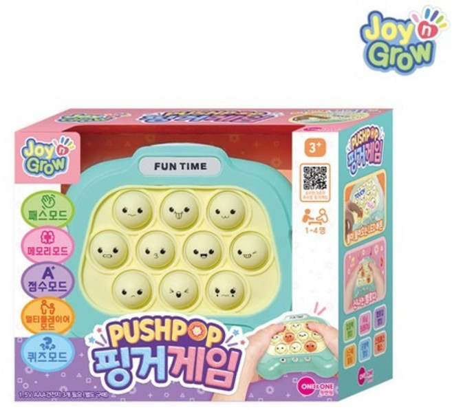 원앤원 조이앤그로우 푸쉬팝 핑거게임, 혼합색상, 1개