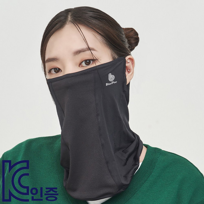[라온피플] 국산 UV 자외선 차단 풀페이스 기능성 마스크 스포츠 마스크 KC인증 국내원단 국내제조, FREE, 블랙, 1개