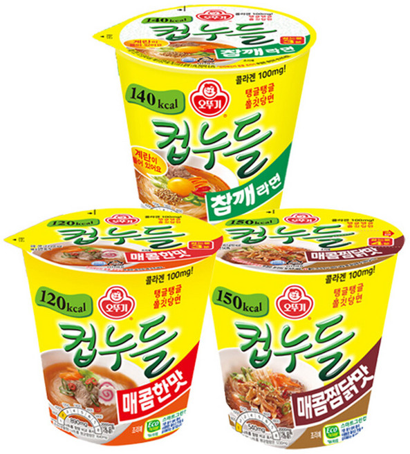 오뚜기 컵누들 참깨라면 6입 + 매콤한맛 매콤찜닭맛