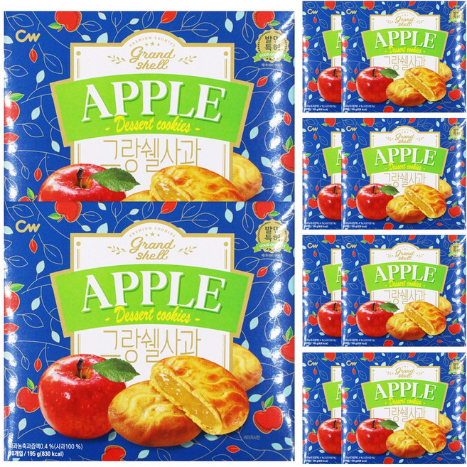 청우식품 그랑쉘사과, 195g, 10개